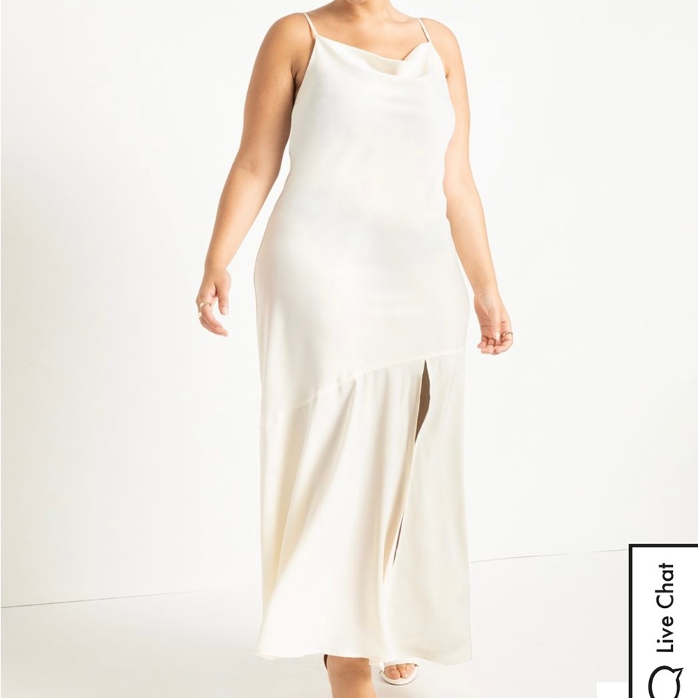 Eloquii ivory slip dress